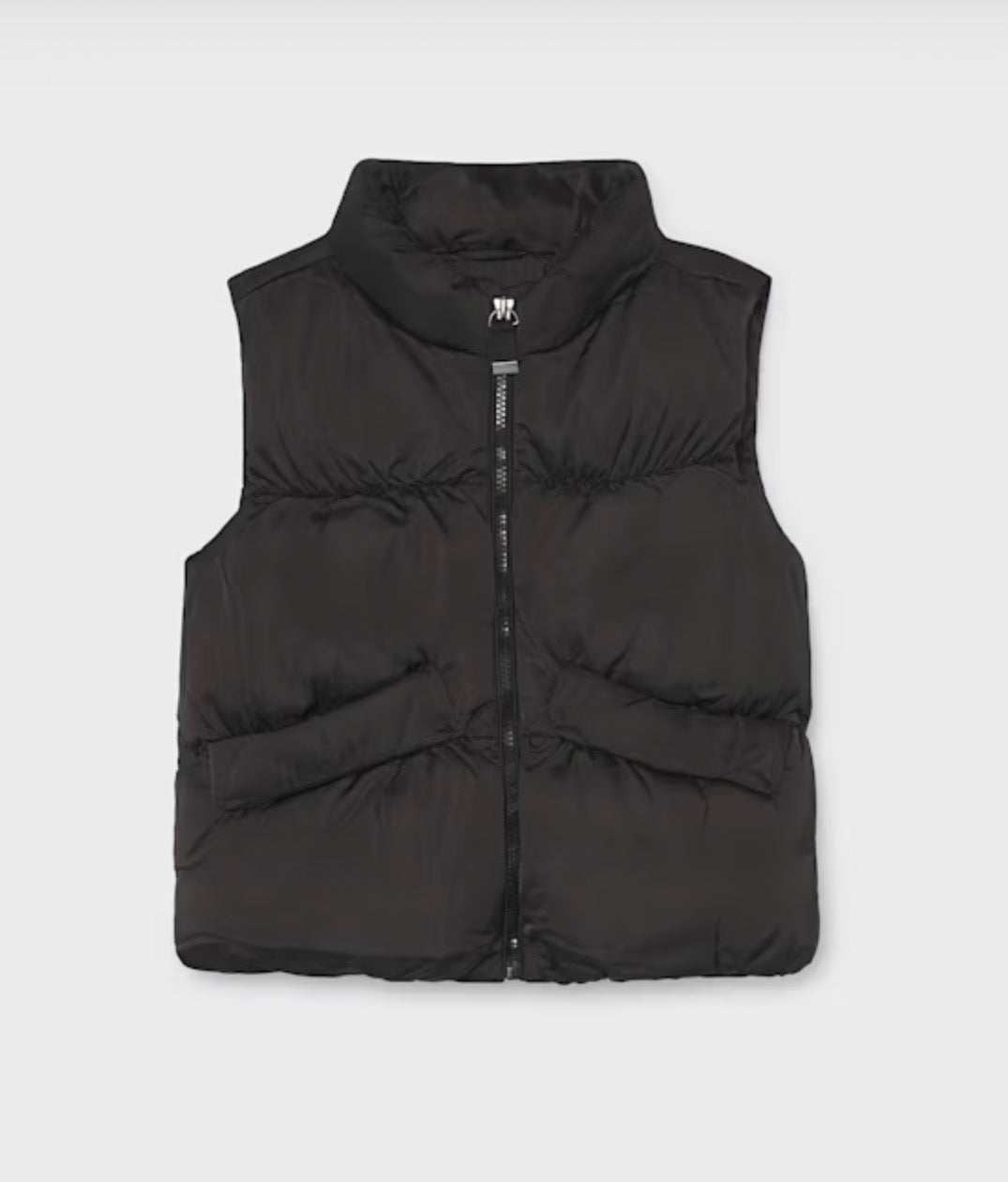 Girl Satin Vest-Black