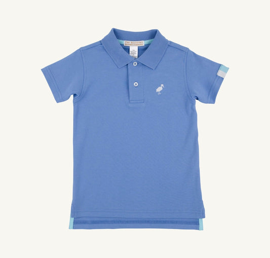 Prim and Proper Polo SS-PIMA-Barbados Blue/Worth Ave White