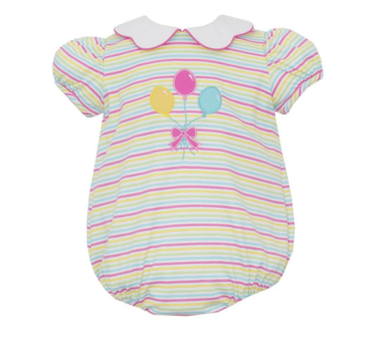 BALLOONS GIRL´S- Pink multi color knit stripe girl's bubble