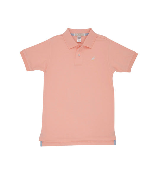 Prim and Proper Polo- Pompano Peach/Multicolor- Pompano Peach/Multicolor
