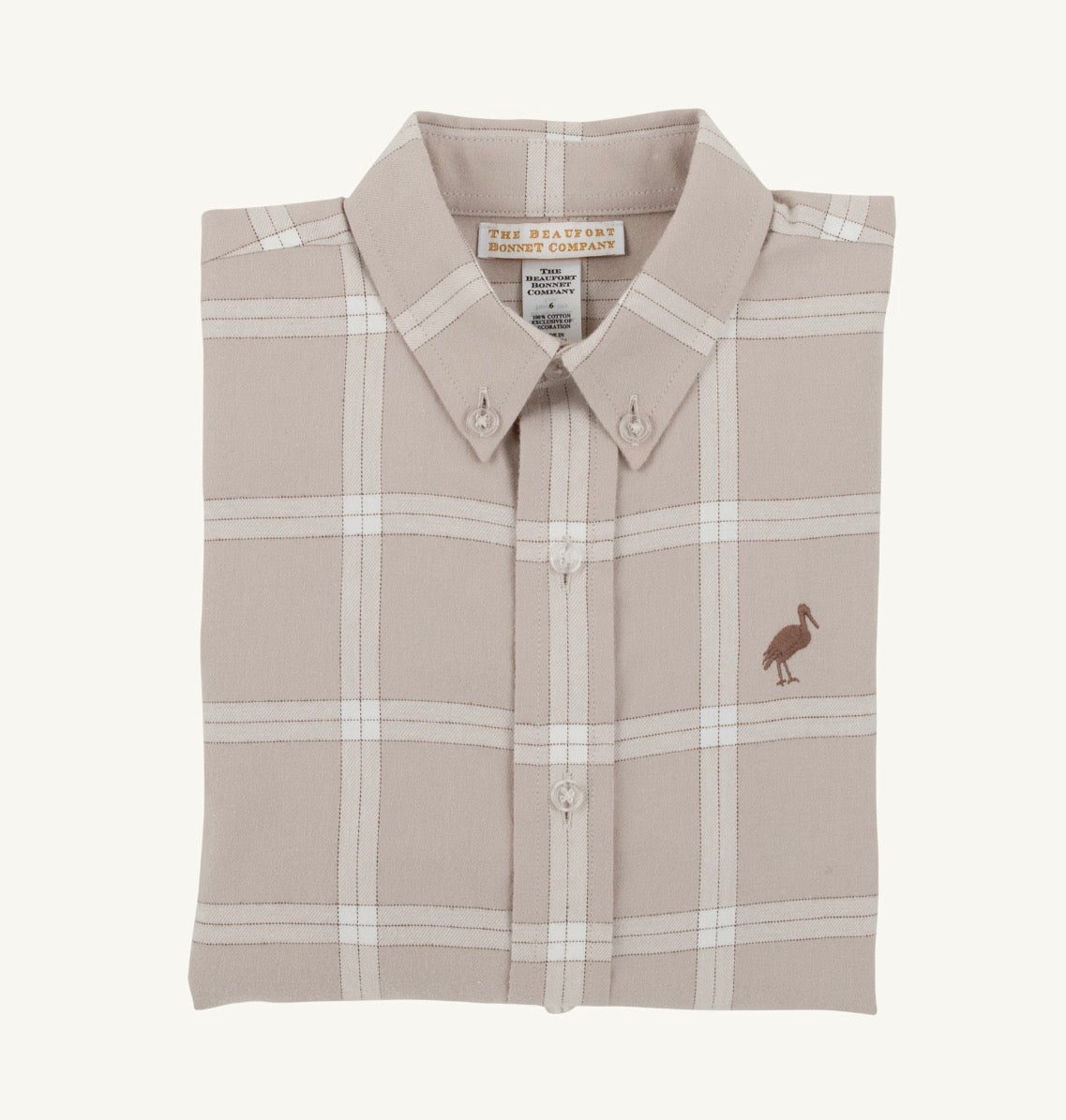 Dean’s List Dress Shirty, Flannel-Thompson Park Plaid/Gray Bay Brown