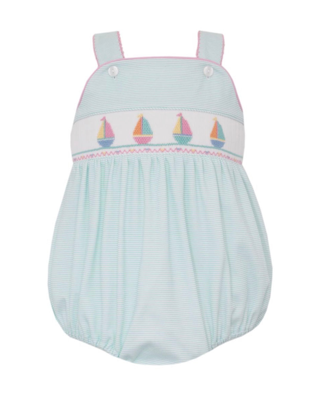 SAILBOATS GIRL´S - Aqua Knit Stripe Strap Girl's Sunbubble