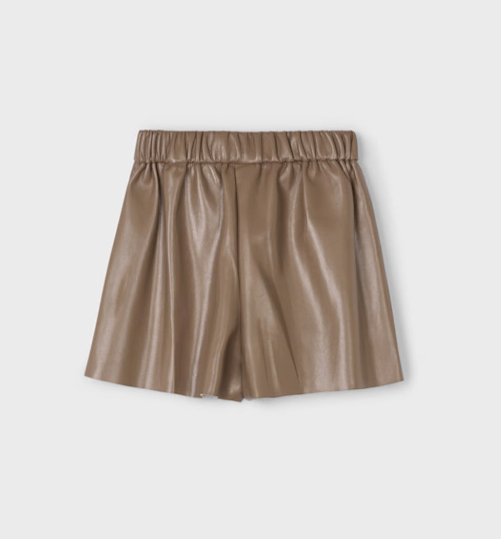 Girl Leatherette Shorts