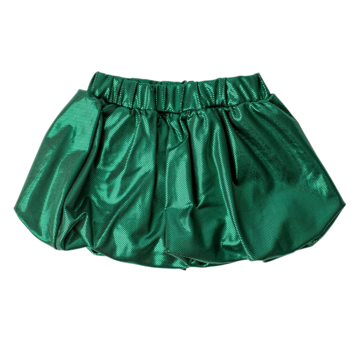 Gracie Bubble Skort–Green Sparkle
