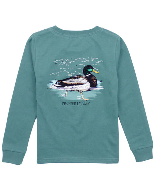 Boys Swimming Mallard LS Marine Green
