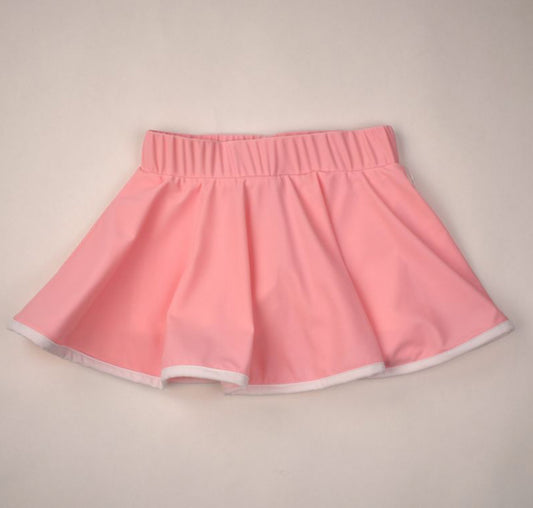 Skort, Pink with White Trim