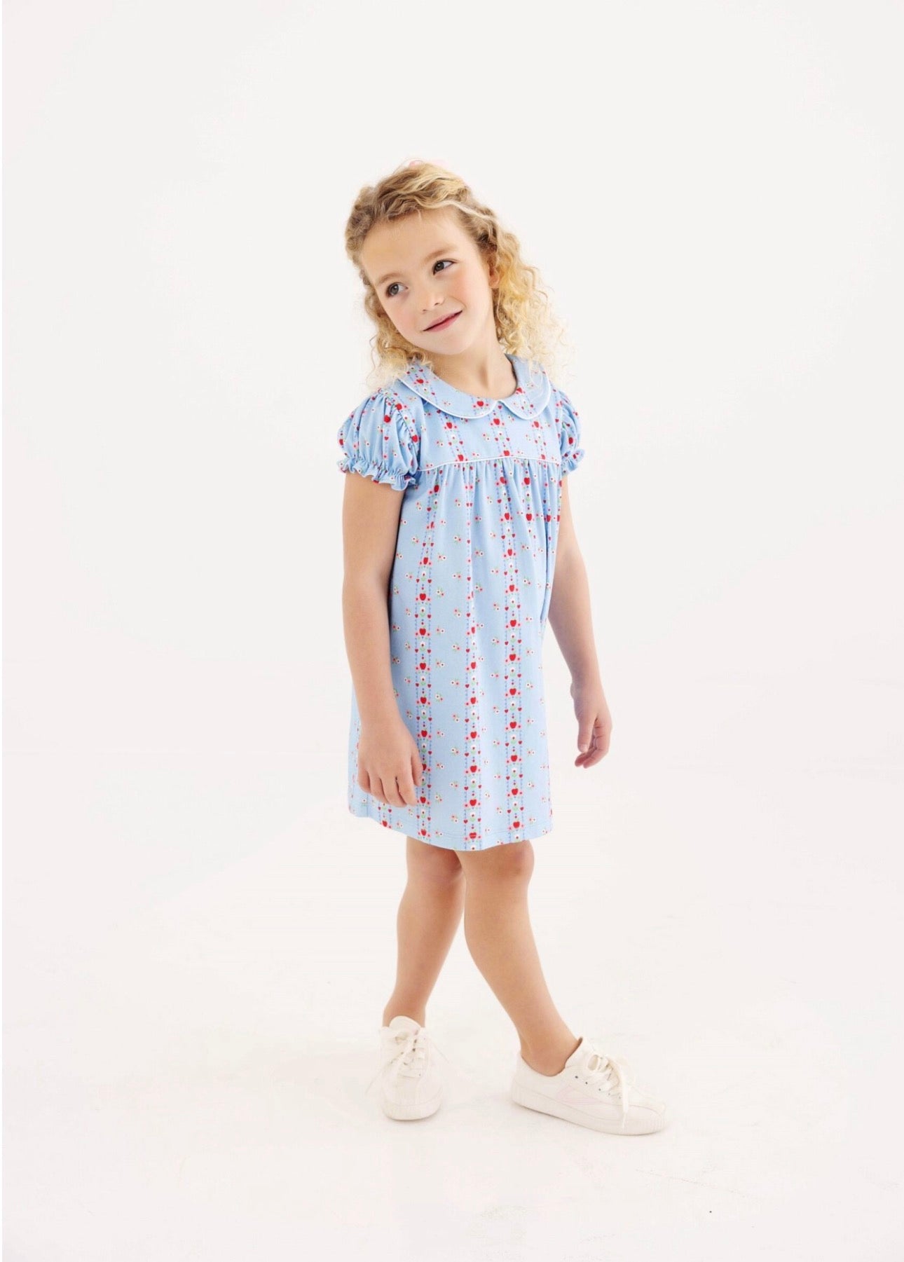 Holly Day Dress-First Day Flowers/Worth Ave White/Richmond Red