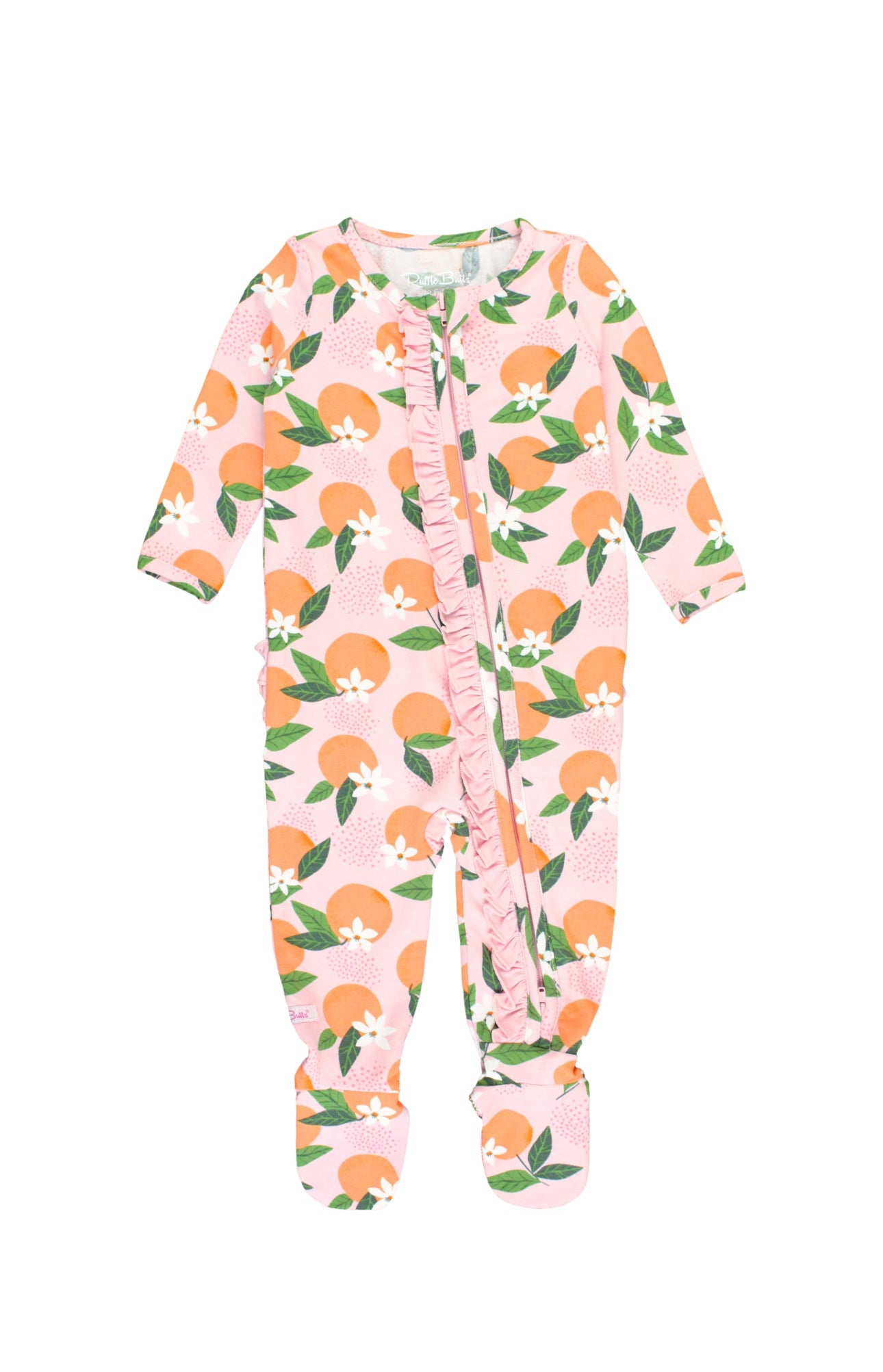 Baby Girls Ruffle Footed One Piece Pajama