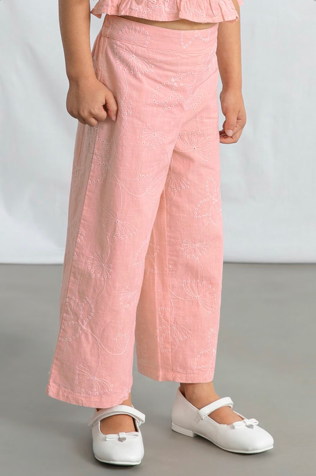 Blossom- Girl Pants and Ruched Top Set