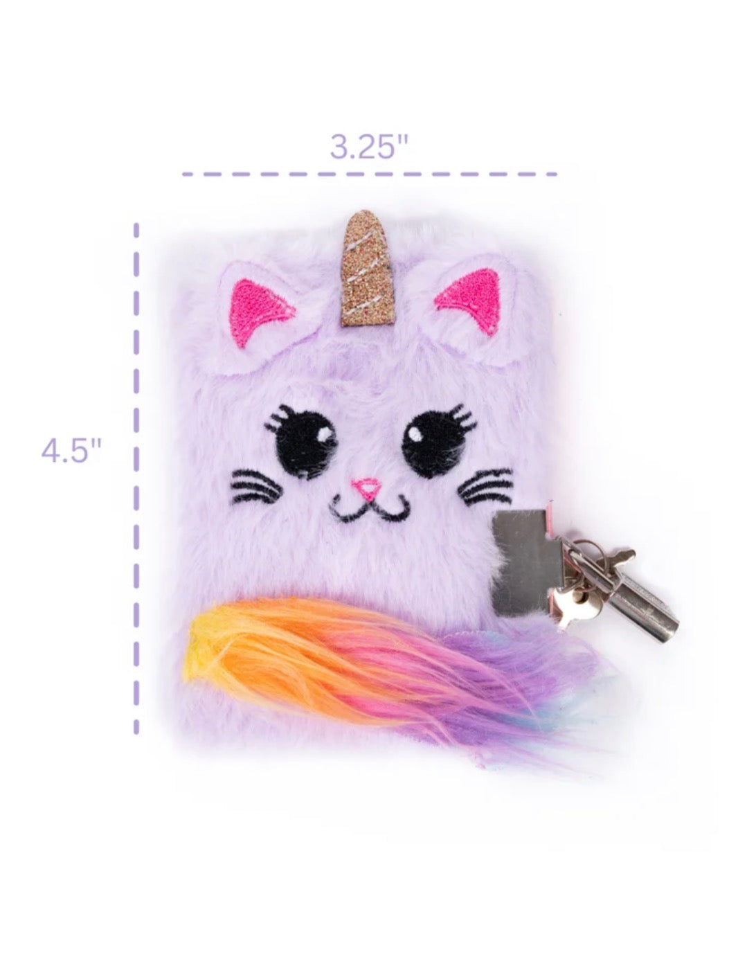 Mini Furry Journal with Lock & Pen