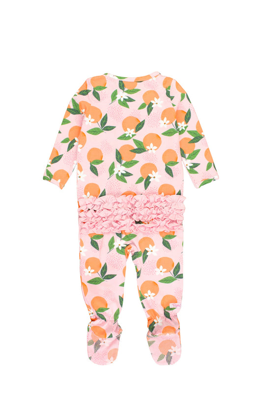 Baby Girls Ruffle Footed One Piece Pajama