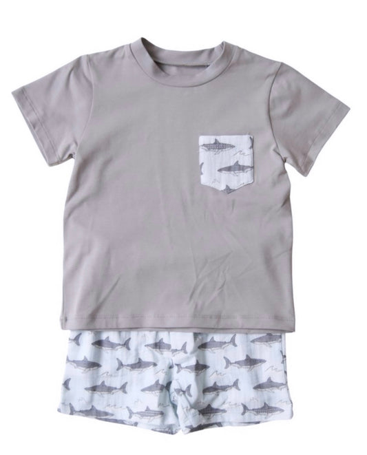 Shark Boys Short Set