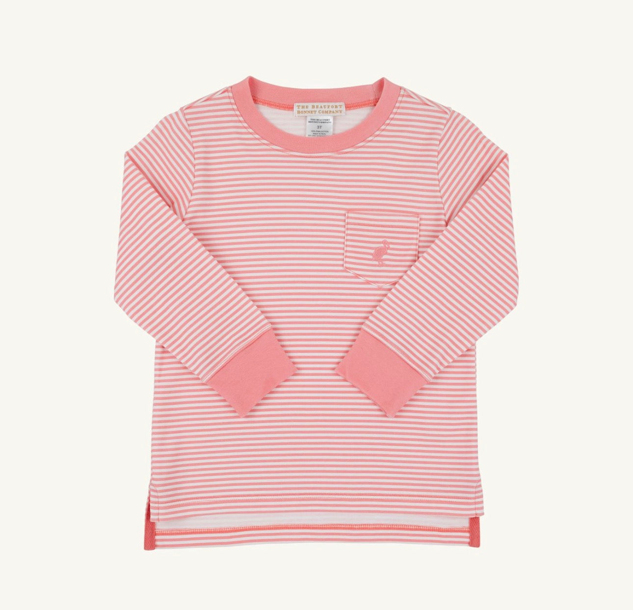 L/S Carter Crewneck - Parrot Cay Coral Stripe/Parrot Cay Coral