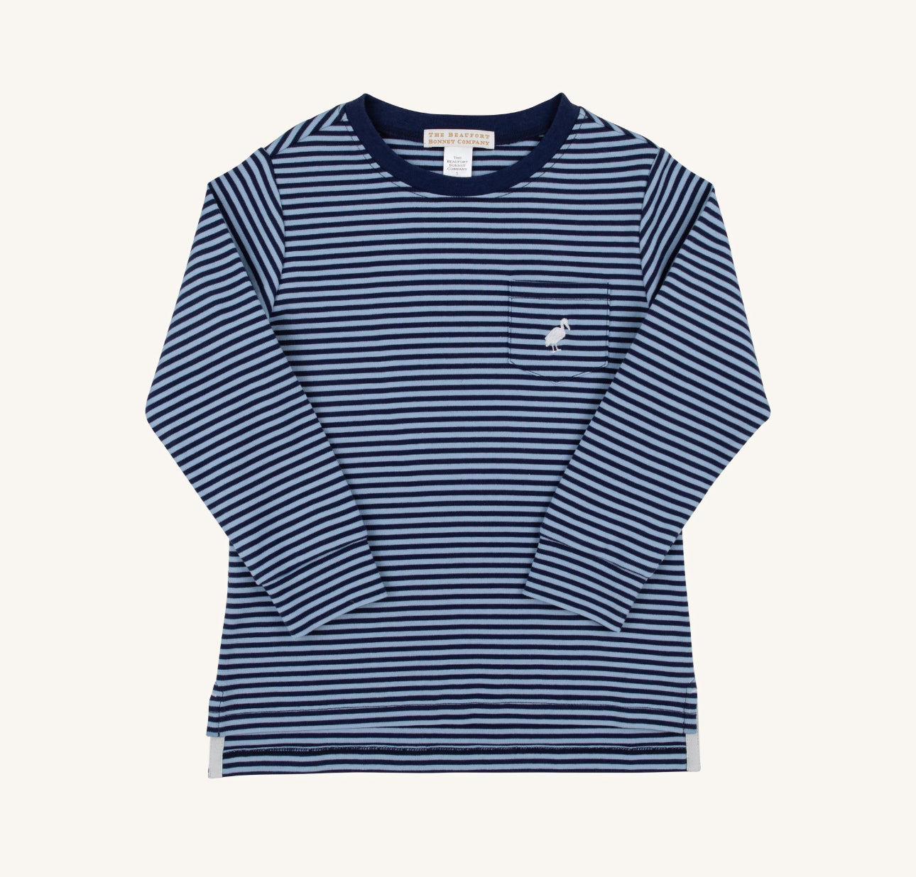 Long Sleeve Carter Crewneck-Barrington Blue and Nantucket Navy Stripe/Worth Ave White