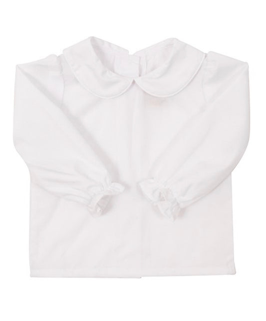 Maude’s Peter Pan Collar Shirt-Broadcloth-LS- Worth Ave White