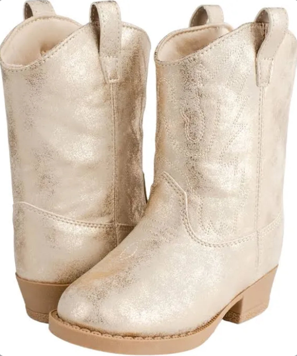 Girls Miller Western Boot in Champagne