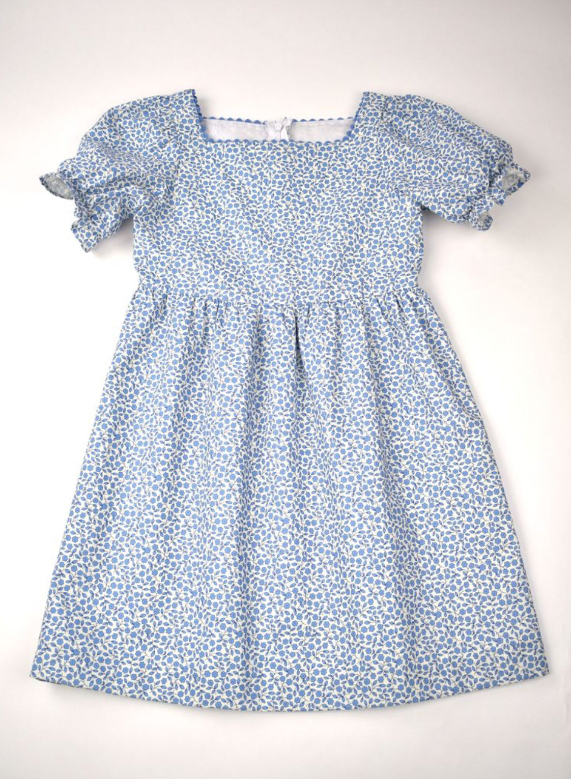Vintage Floral Puff Sleeve Dress