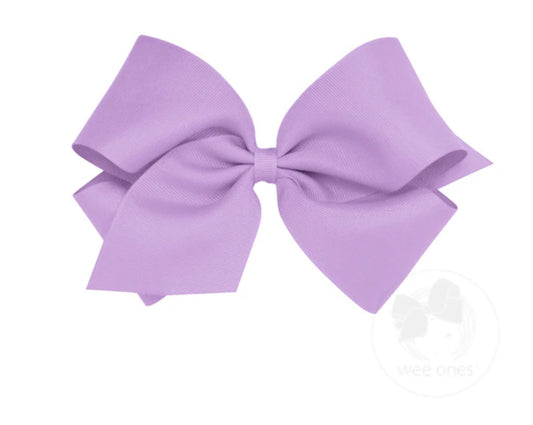 Lt Orchard- Medium Classic Grosgrain Hair Bow (Plain Wrap)