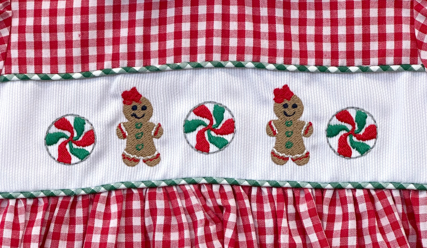 Gingerbread Daria Bubble, Red Mini Gingham