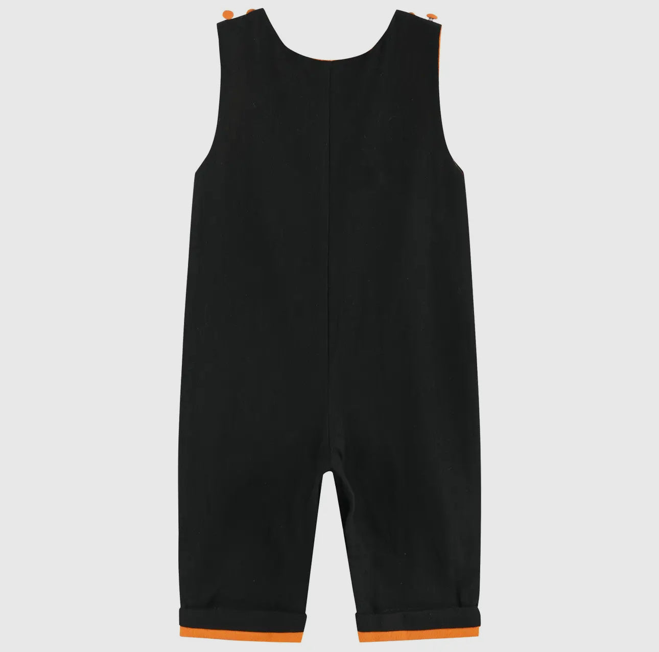 Black and Orange BOO Halloween Overalls