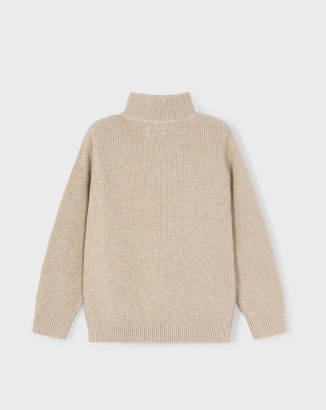 Boy Quarter Zip Sweater- Chai Heather