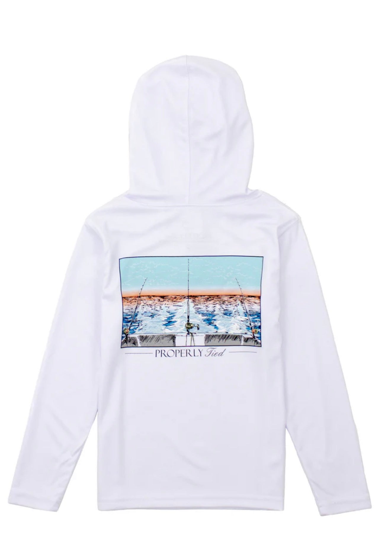 Boys Shade Performance Hoodie Castaway White