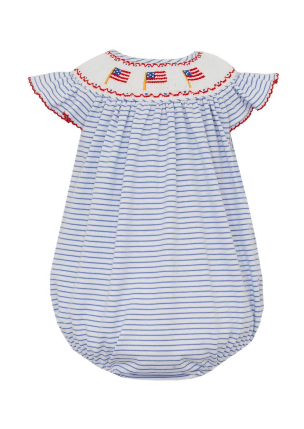FLAGS GIRL´S - Blue Knit Stripe Angel Wing Bishop Bubble