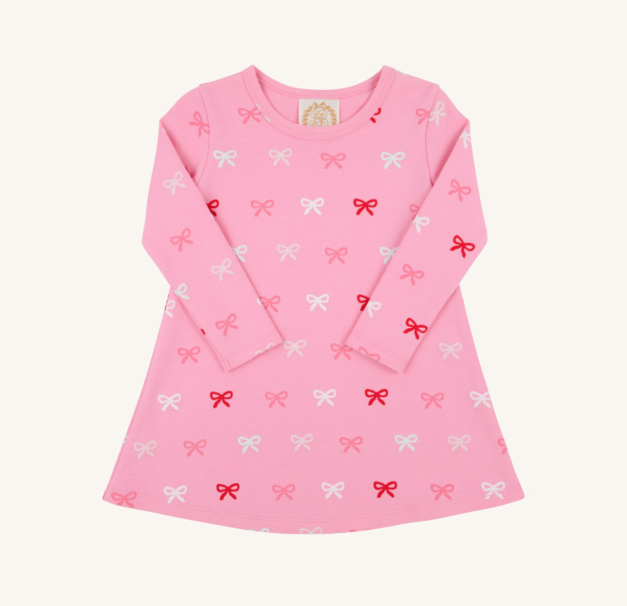 Long Sleeve Polly Play Dress-Bitty Bows