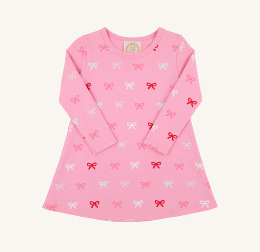 Long Sleeve Polly Play Dress-Bitty Bows