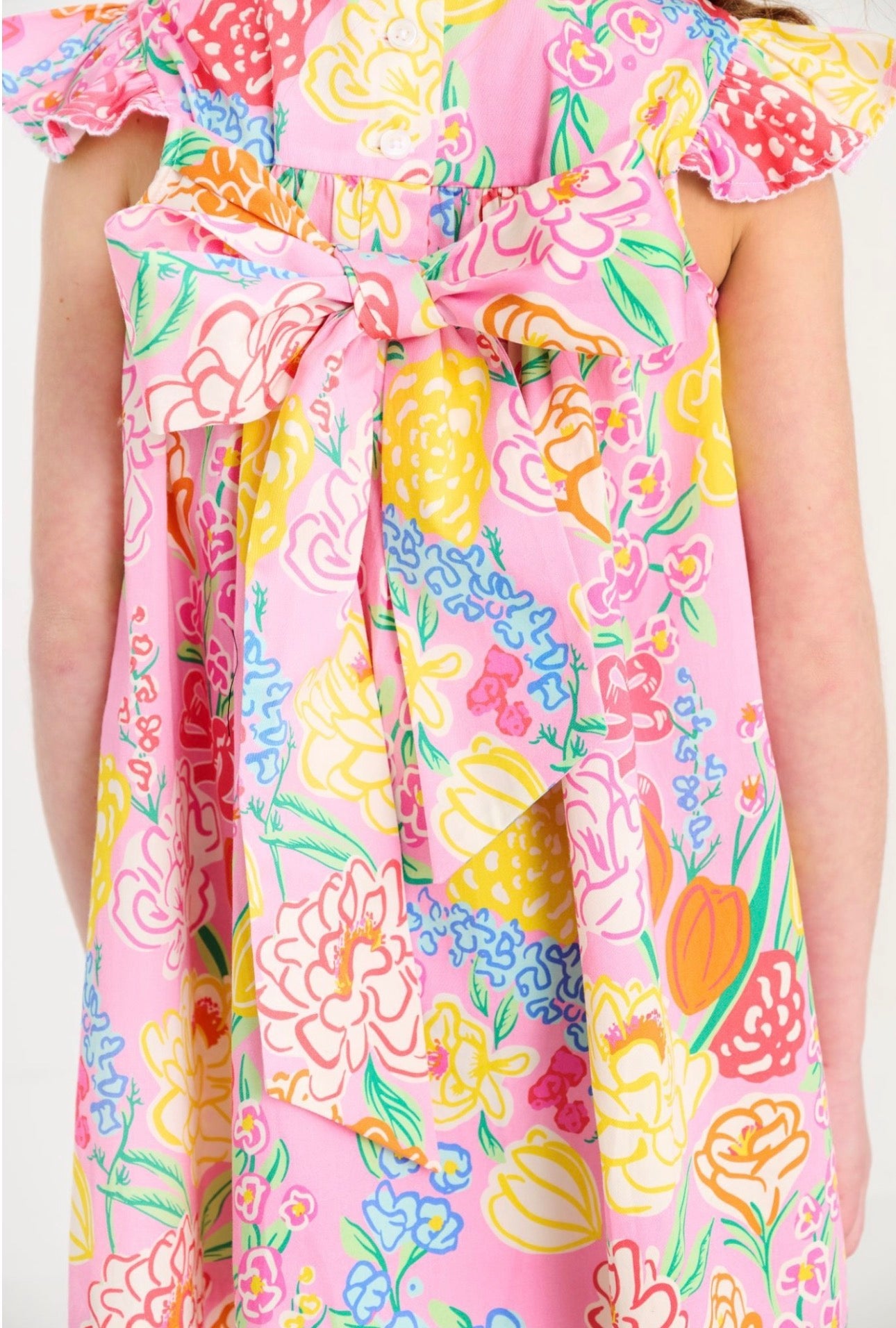 Franny Frock-Broadcloth-Sheridan French Floral/Worth Ave White