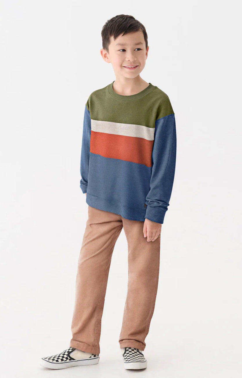 Boys Autumn Colour Block Sweatshirt