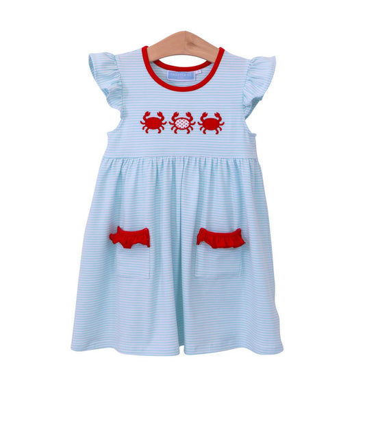 Crab Trio Flutter Dress