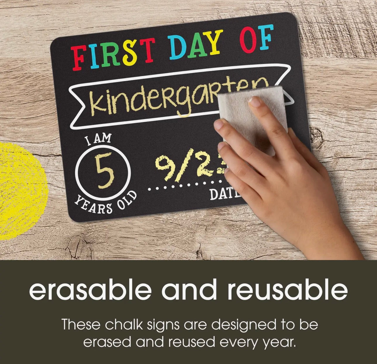 First and Last Day of School Photo Sharing Chalkboard Signs