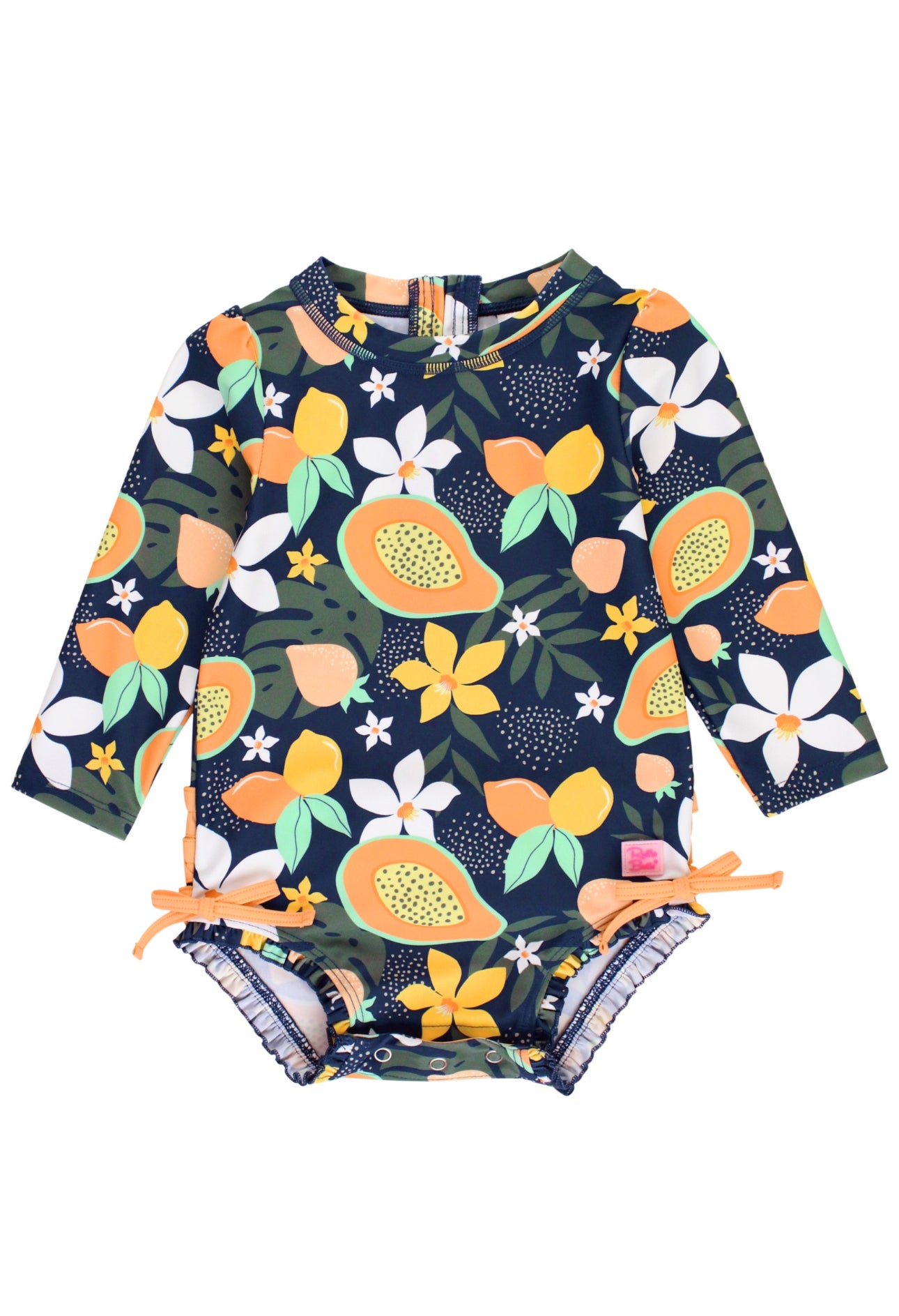 Long Sleeve One Piece Rash Guard-Into the Tropics