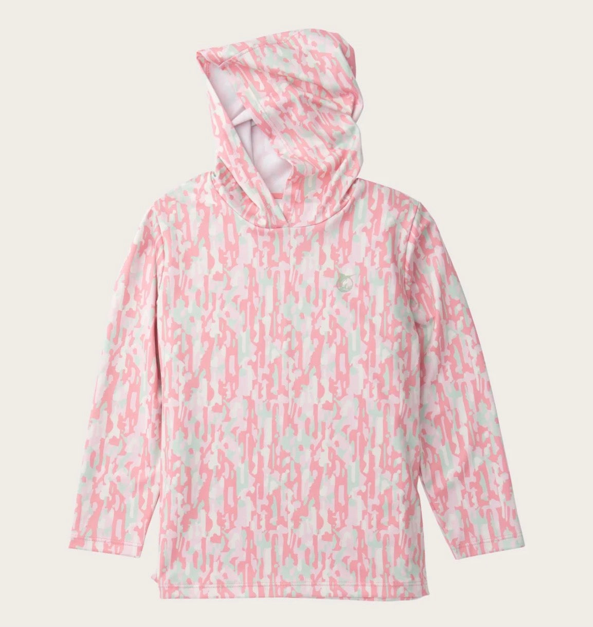 Girls' Pro Performance Hoodie T-shirt in Geranium Pink Camo