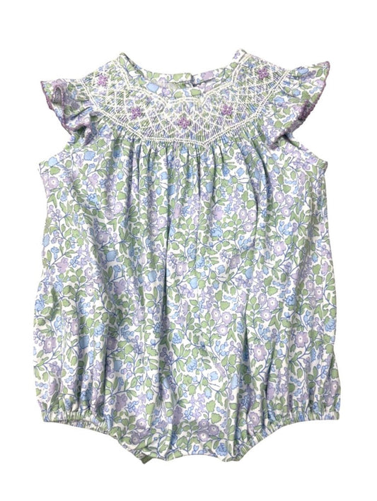 Lilac Floral Smocked Geo A/S Bubble