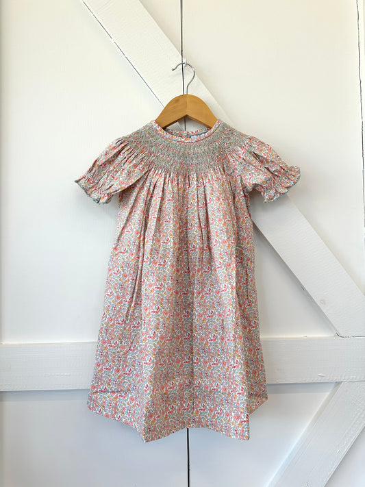 Ditsy Floral Smocked Geo Bishop