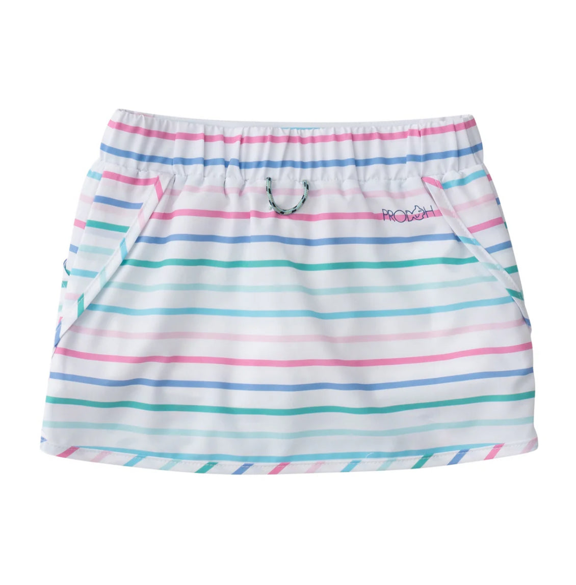 Girls’ Carolina Catch Skort in Fuchsia Pink Multicolor Stripe