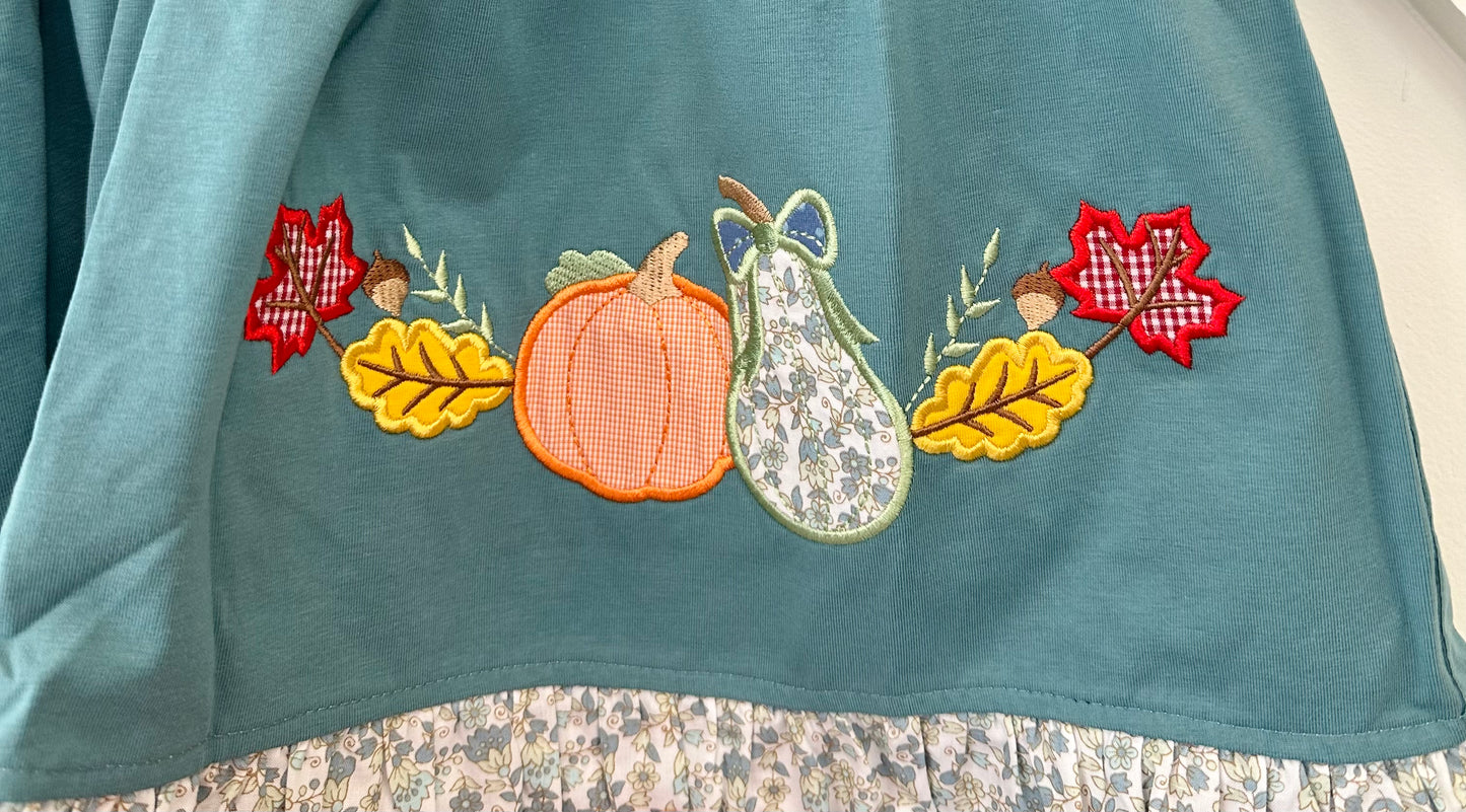 Pumpkin Appliqué Dress