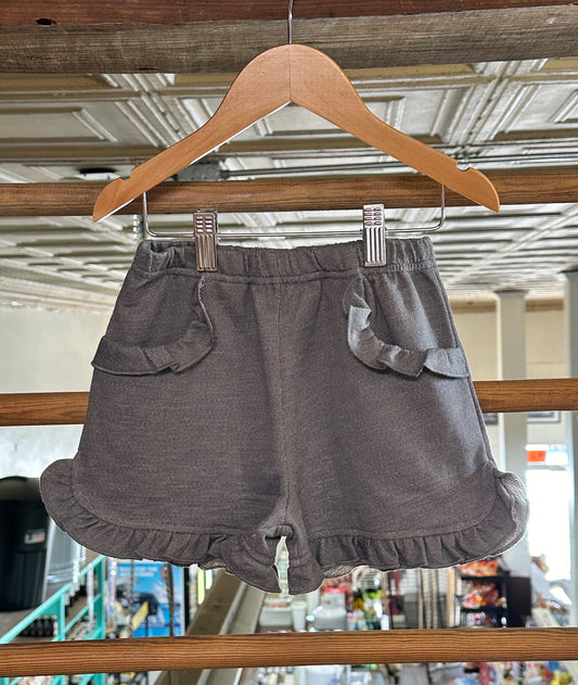 Grey Ruffle Short