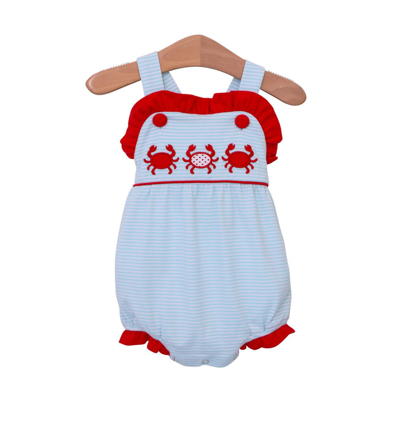 Crab Trio Ruffle Sun Suit