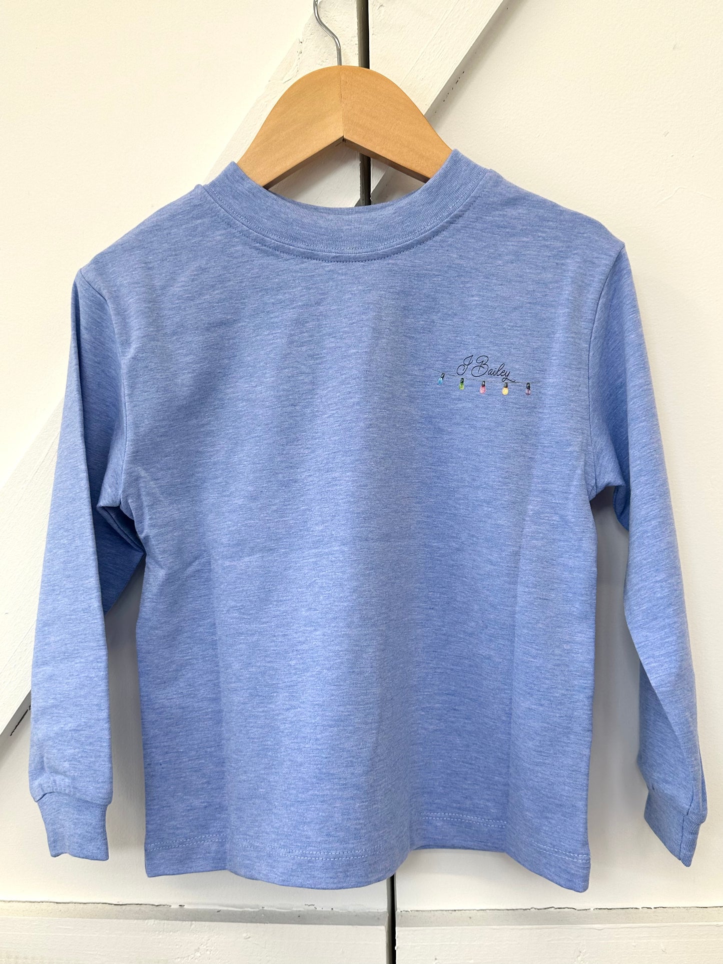 L/S Logo Tee, Christmas Buck, Heather Blue