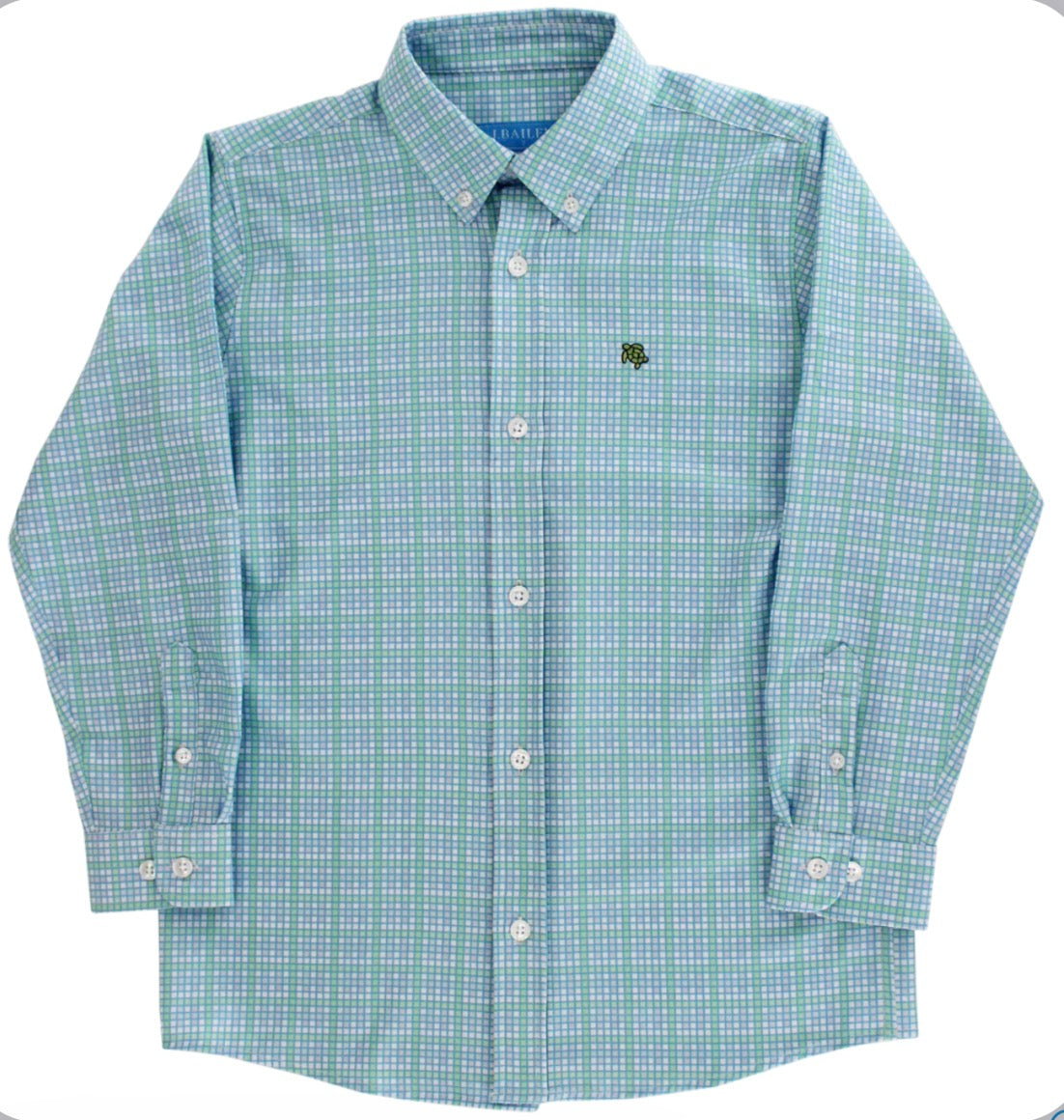 Performance Roscoe Button Down Shirt - Peacock