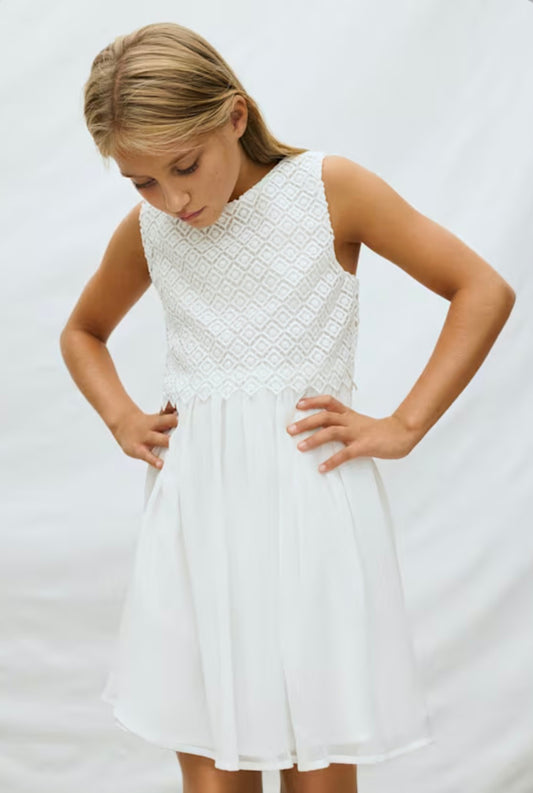 Whisper Lace Twirl Dress