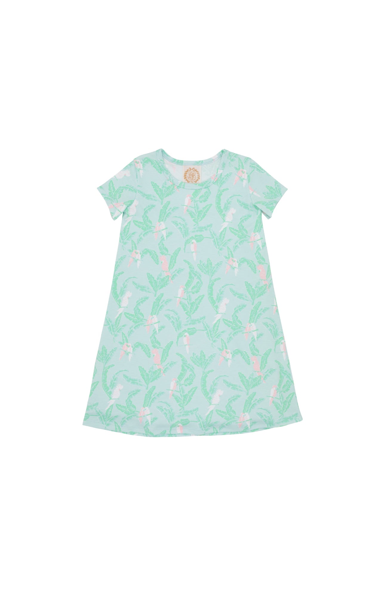 Polly Play Dress Short Sleeve, Parrot Island Palms