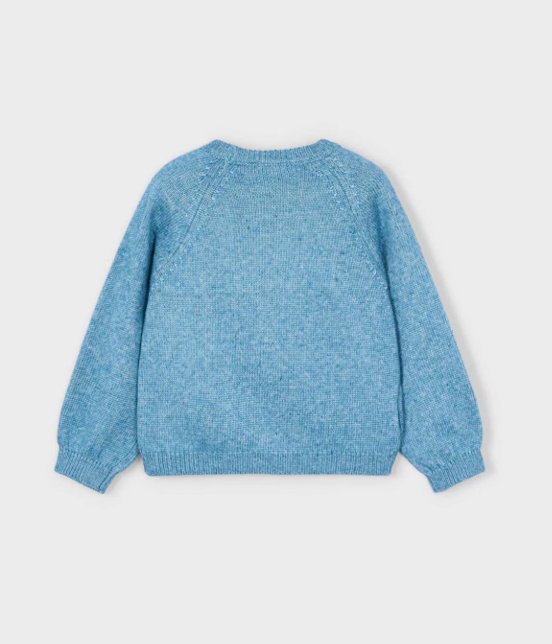 Girl Flowers Applique Knit Sweater