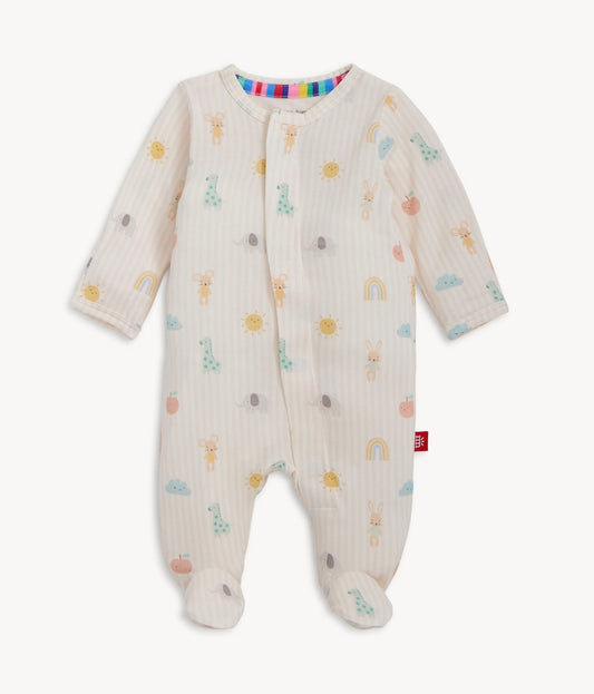 Lullaby Sky Pink Modal Magnetic Footie