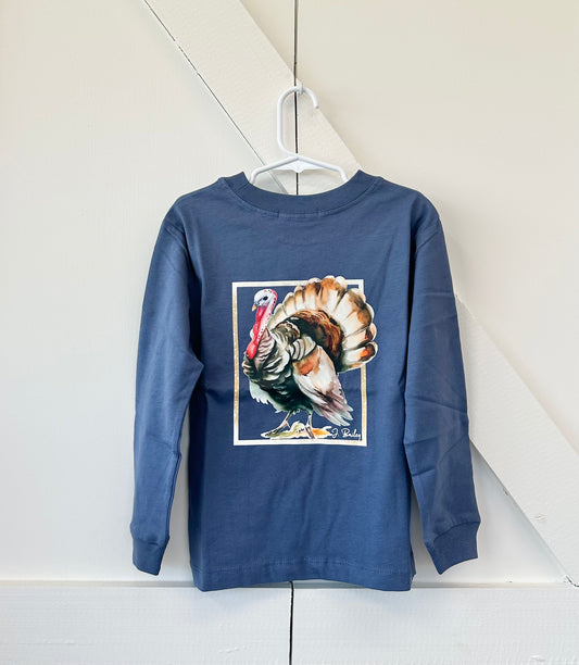 L/S Logo Tee, Turkey, Denim