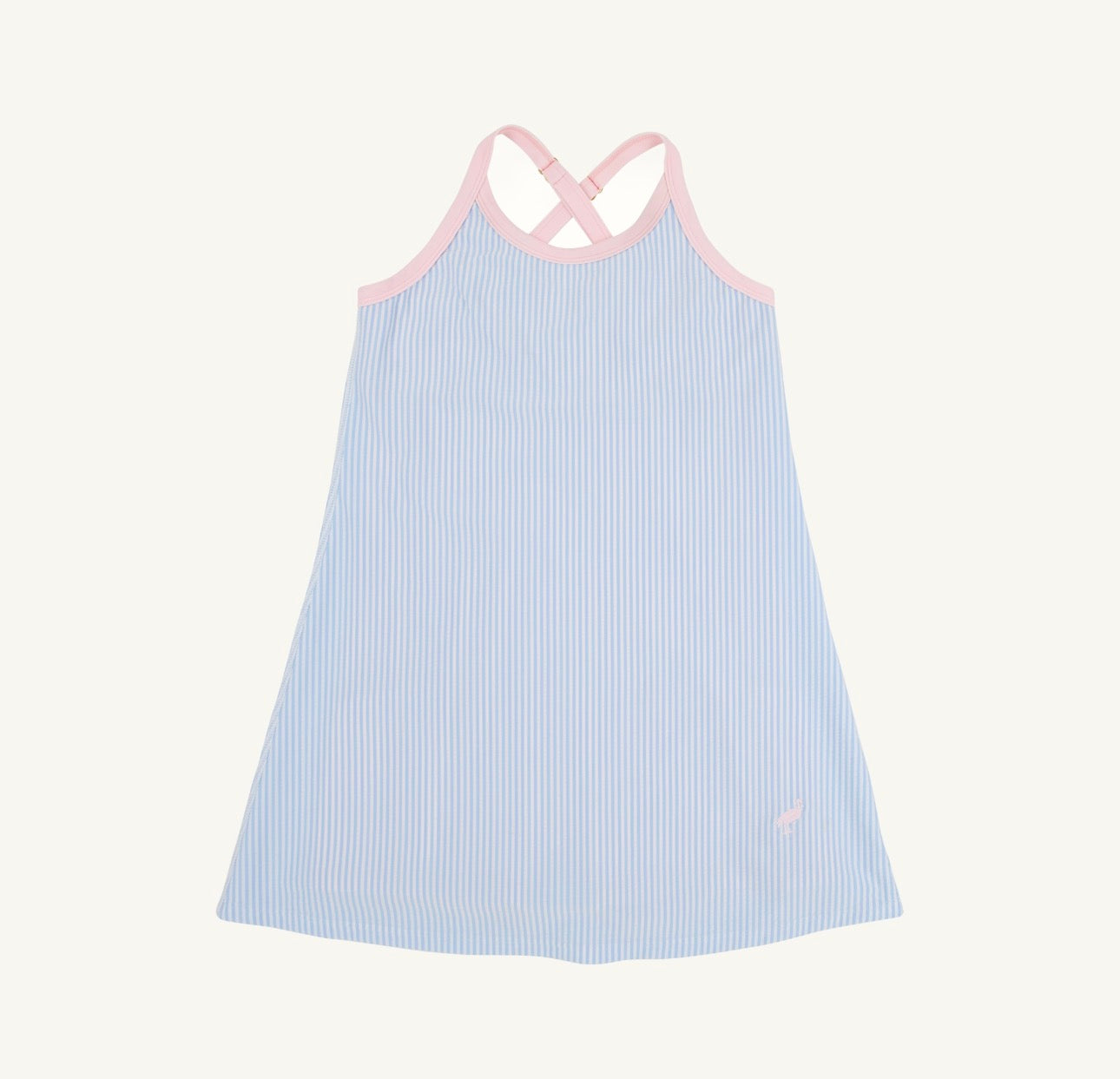 Prepletica Little Miss Tennis- Beale Street Blue Seersucker/Palm Beach Pink