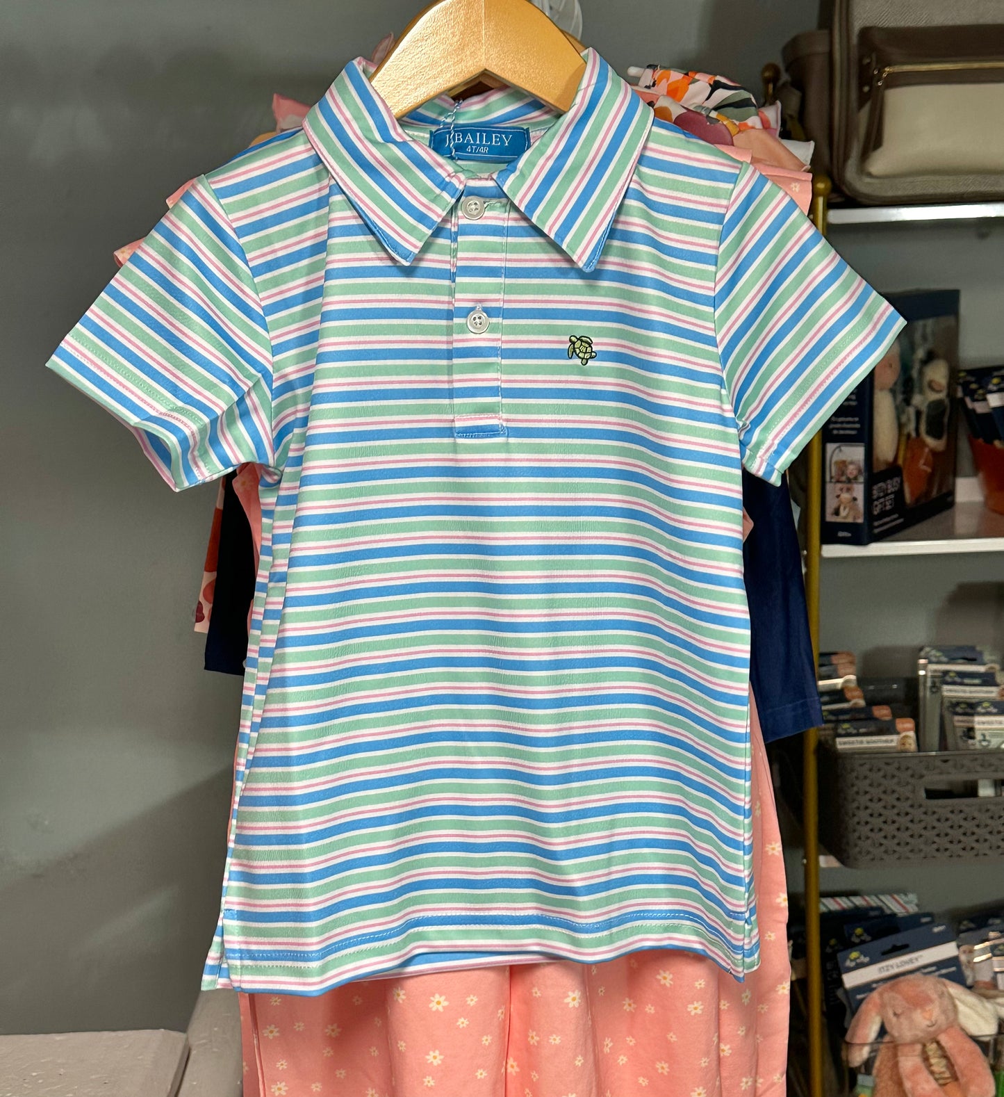 Henry Performance S/S Stripe Polo-Paradise